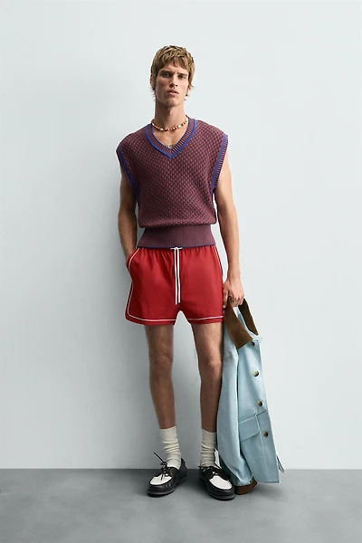 SHORTS PASSEPOIL CONTRASTÉ