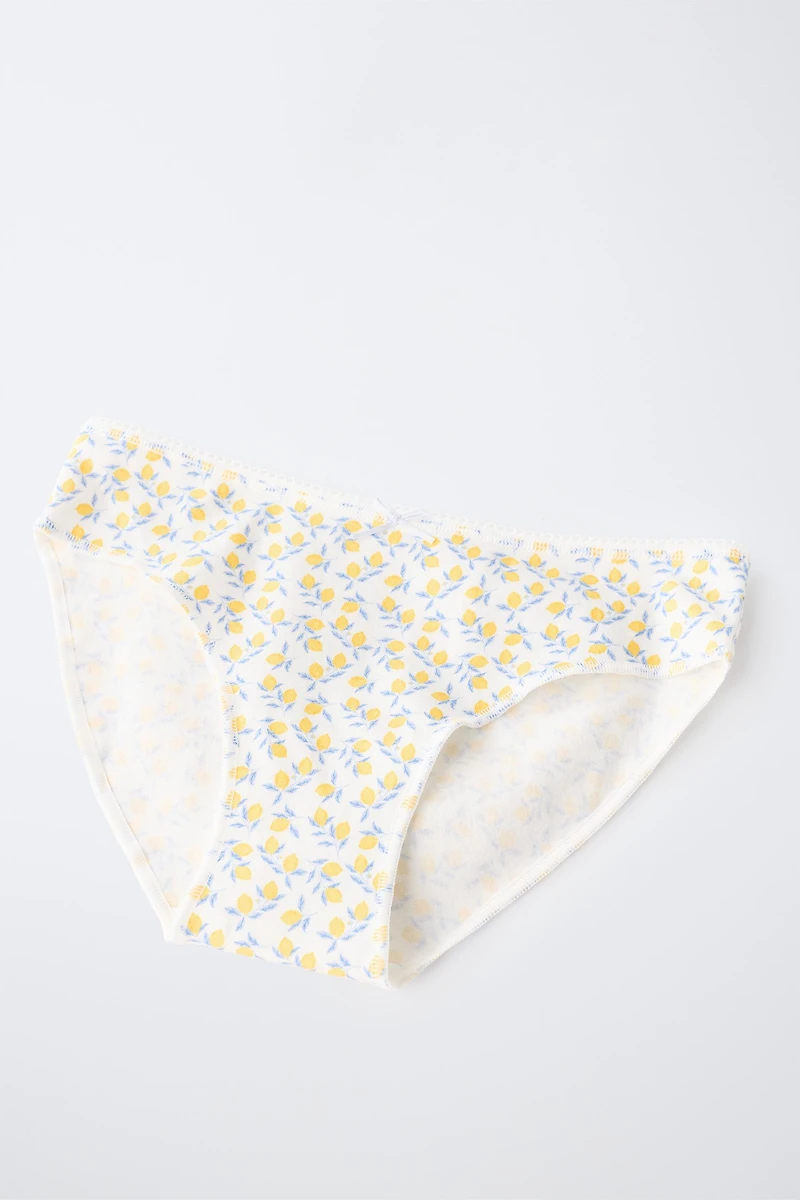 6-14 ANS/ LOT DE SIX CULOTTES CITRONS