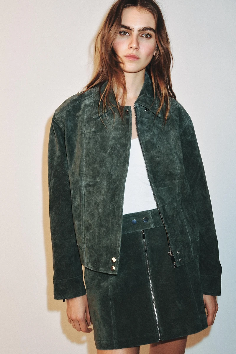 100% SUEDE LEATHER JACKET