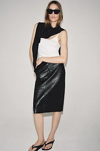 ZW COLLECTION LIMITED EDITION COCO LEATHER SKIRT
