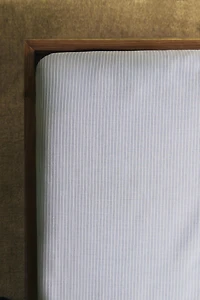 KIDS' STRIPED COTTON FITTED SHEET
