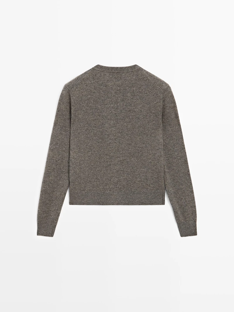 100% wool cardigan with gold buttons