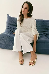 METALLIC EFFECT SANDALS