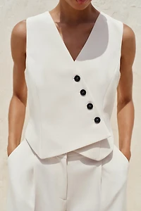 WIDE LEG VEST JUMPSUIT