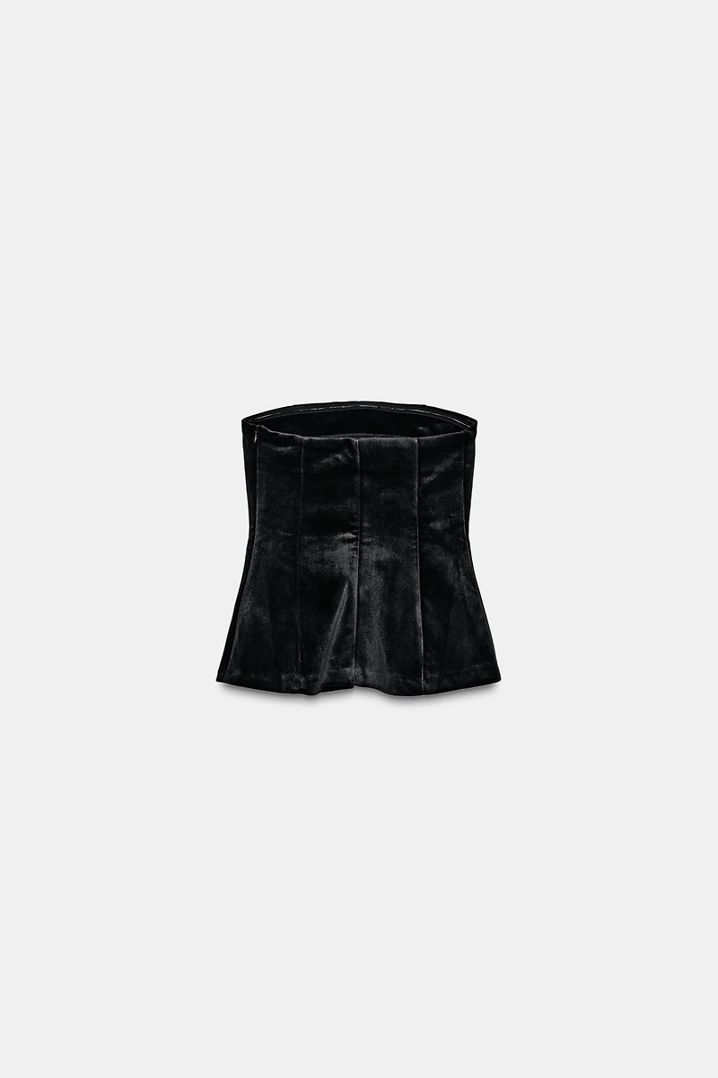 TOP BUSTIER EN VELOURS