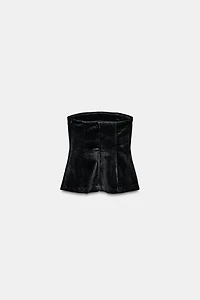 TOP BUSTIER EN VELOURS