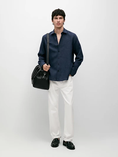 Chemise regular fit 100 % lin
