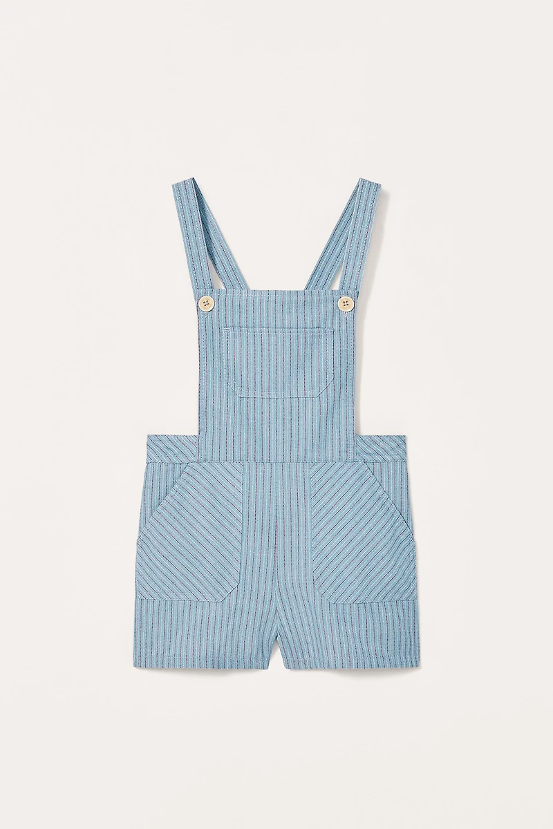 STRIPED OVERALL SHORTS LIMITED EDITION