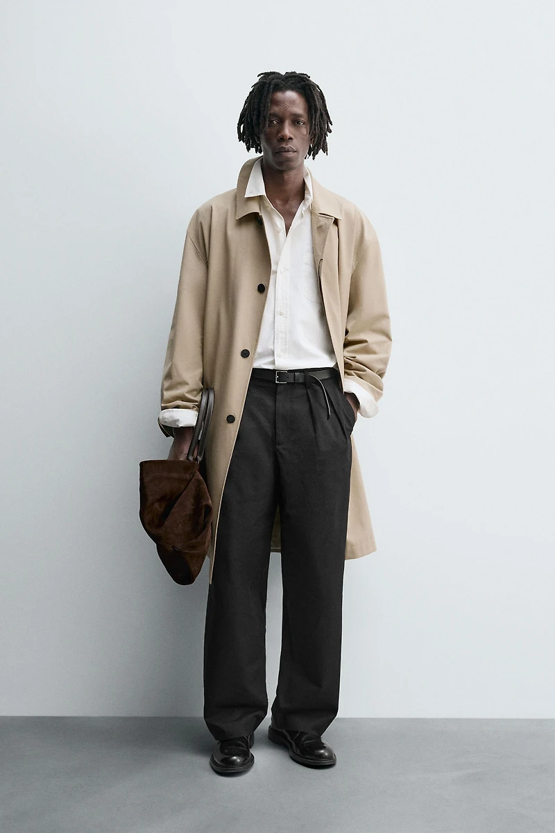 PANTALON COUPE LARGE PLIS