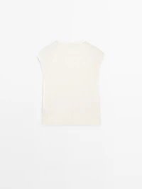 100% linen lightweight ribbed T-shirt