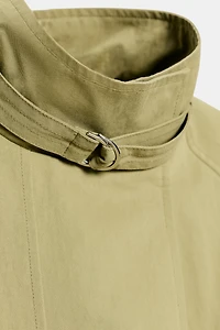HIGH COLLAR BELTED JACKET
