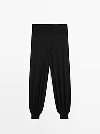 Pantalon bouffant laine en maille
