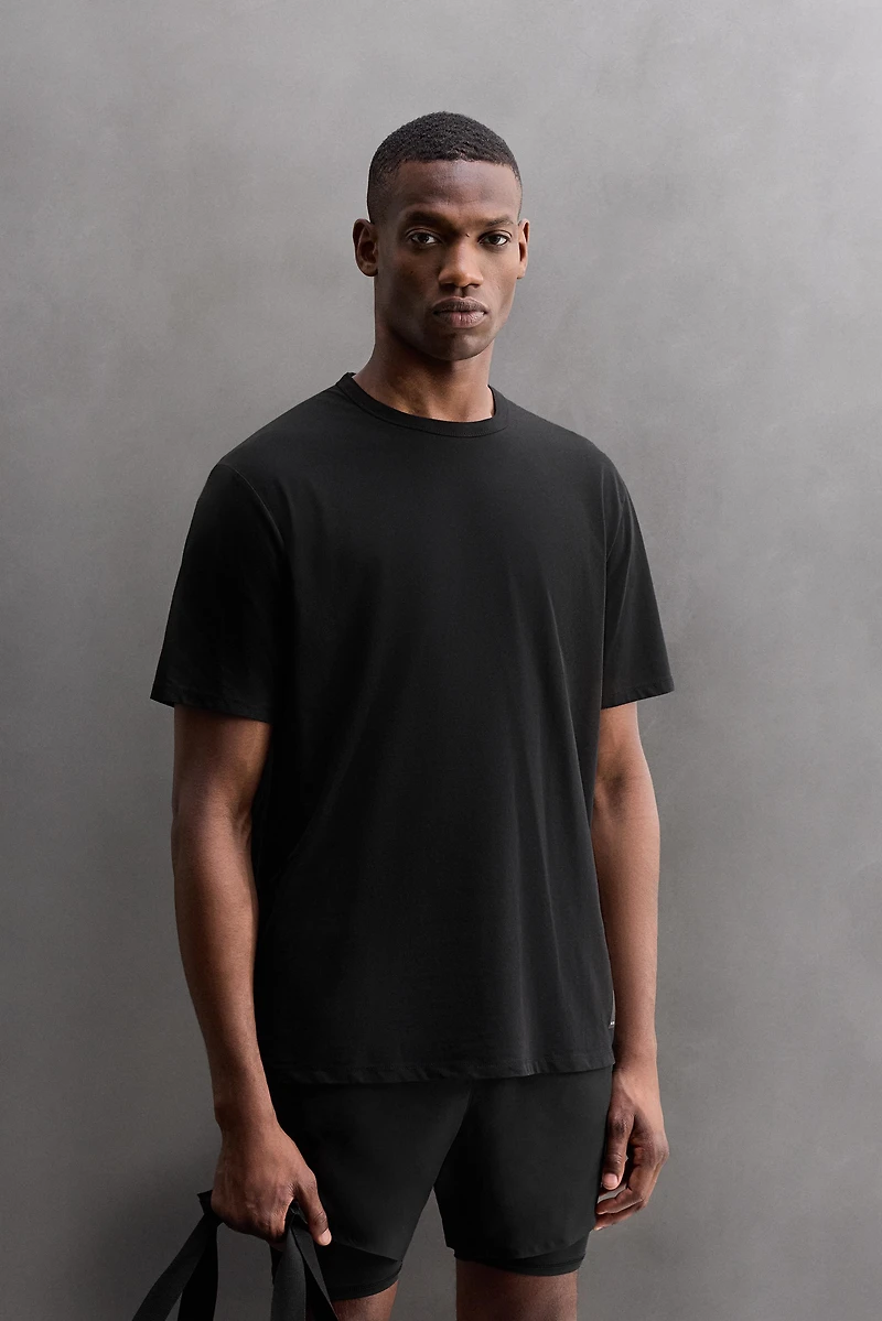 COTTON BLEND TECHNICAL T-SHIRT