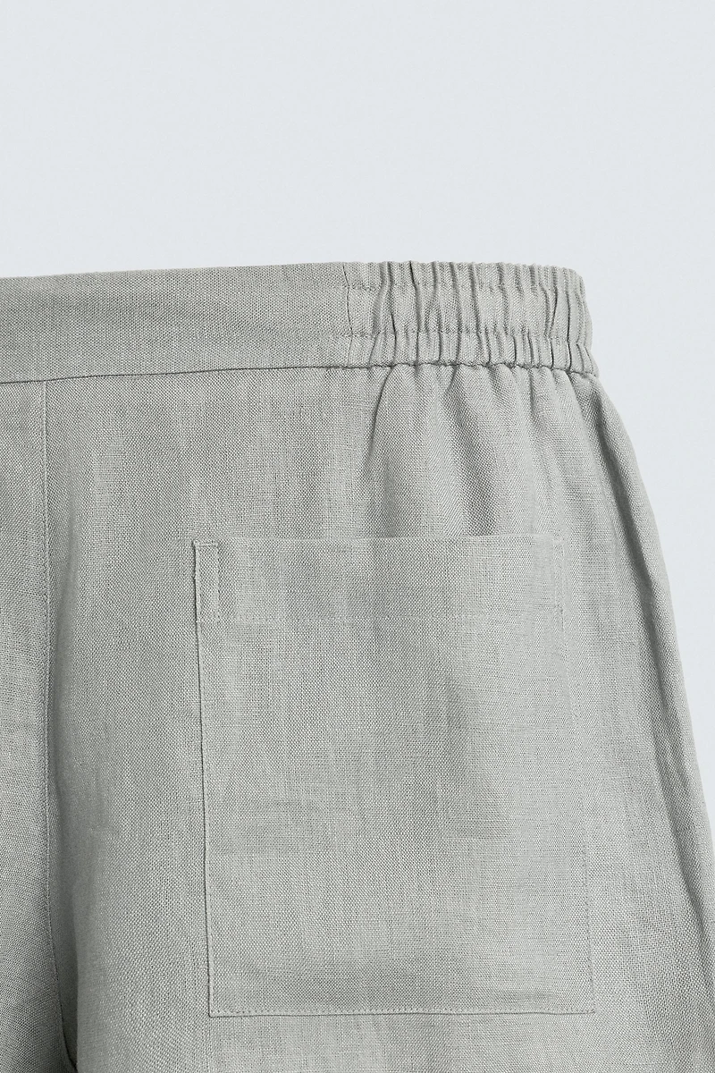 100% LINEN RELAXED FIT SHORTS