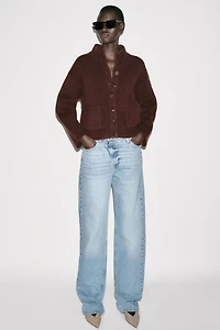 HIGH COLLAR CARDIGAN