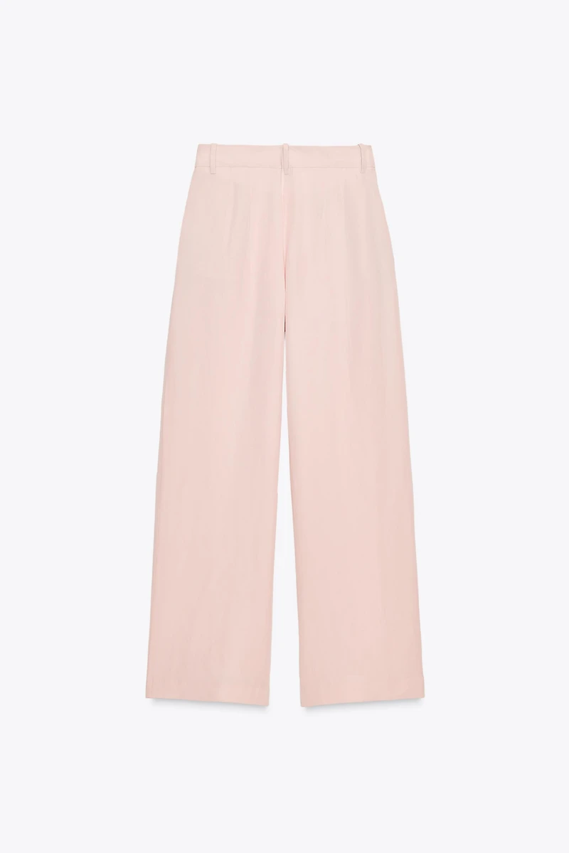 PLEATED WIDE LEG PANTS
