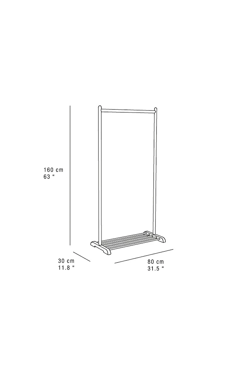 PORTE-VÊTEMENTS EN BOIS D'ACACIA