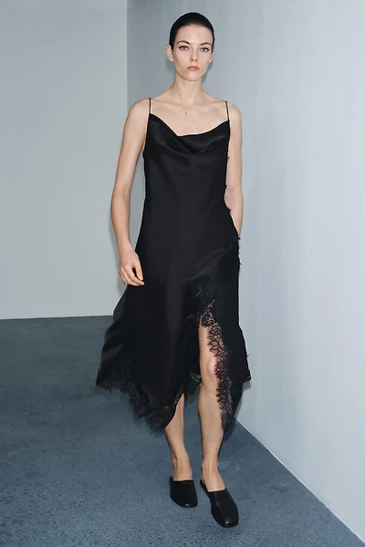 SATIN LACE DRESS ZW COLLECTION