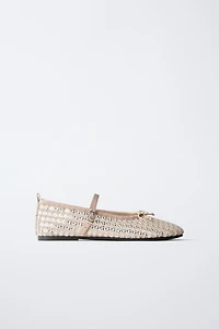 SEQUIN BALLET FLATS