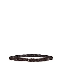 Ceinture tressée en cuir nappa