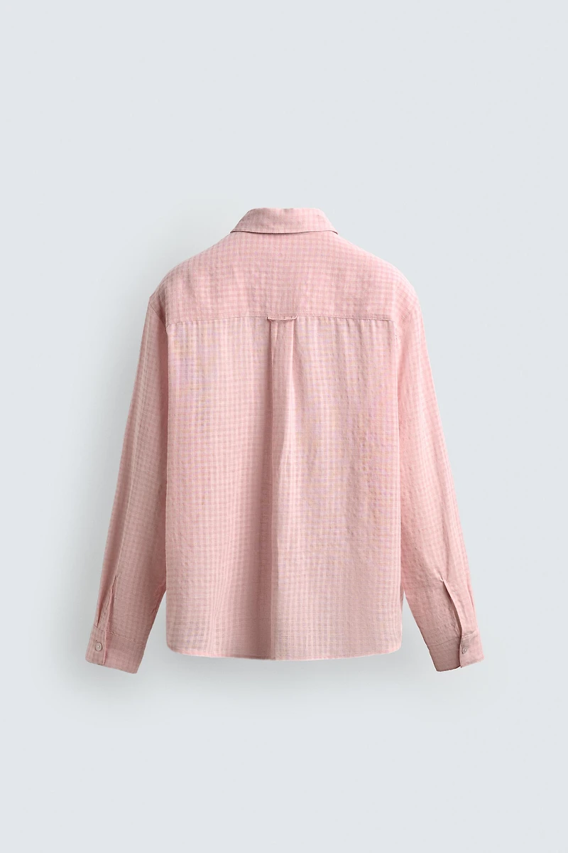 PLAID FLOWY SHIRT