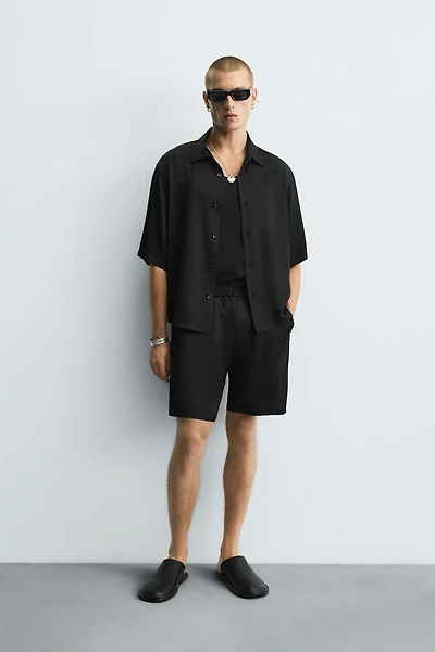 CHEMISE SATINÉE RELAXED FIT