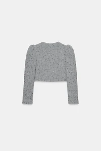 FAUX FUR BEADED JACKET