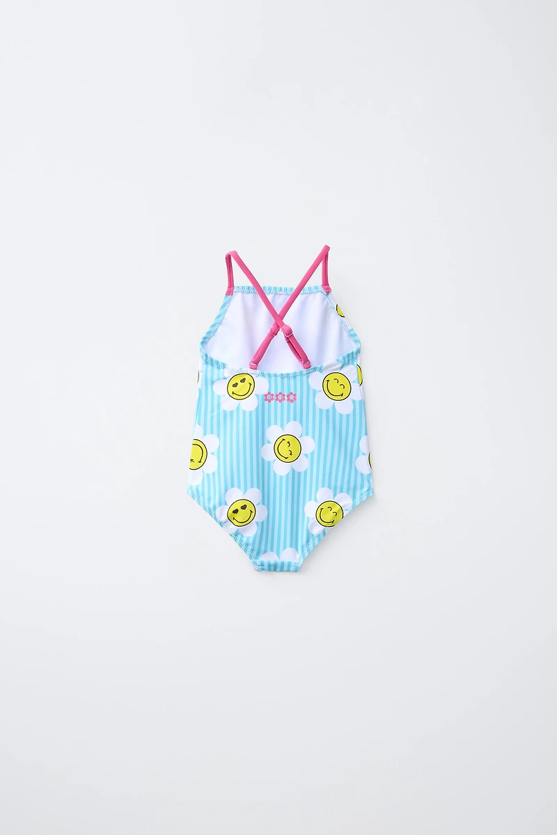 2-6 YEARS / STRIPED SMILEYWORLD ® SWIMSUIT