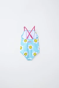 2-6 YEARS / STRIPED SMILEYWORLD ® SWIMSUIT