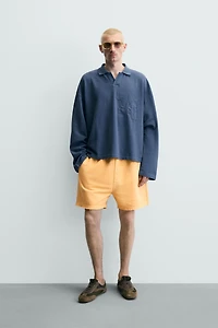 RELAXED FIT NUMBER PATCH PIQUÉ POLO