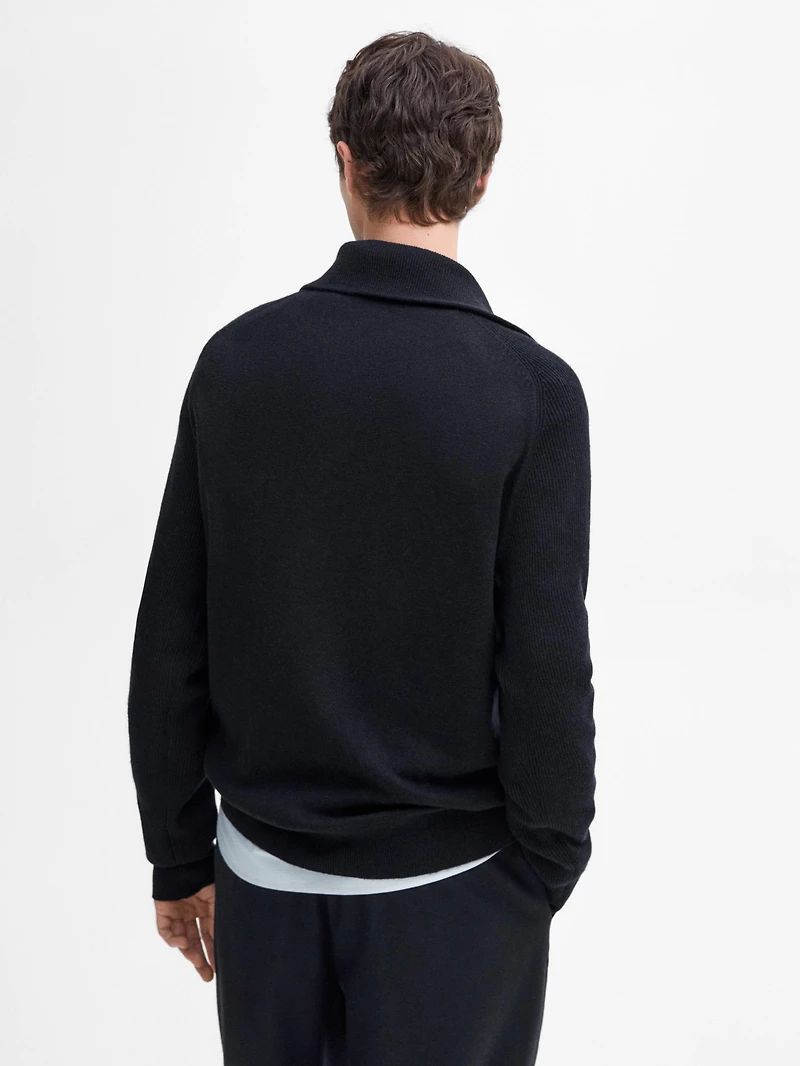 Pull en maille à col camionneur