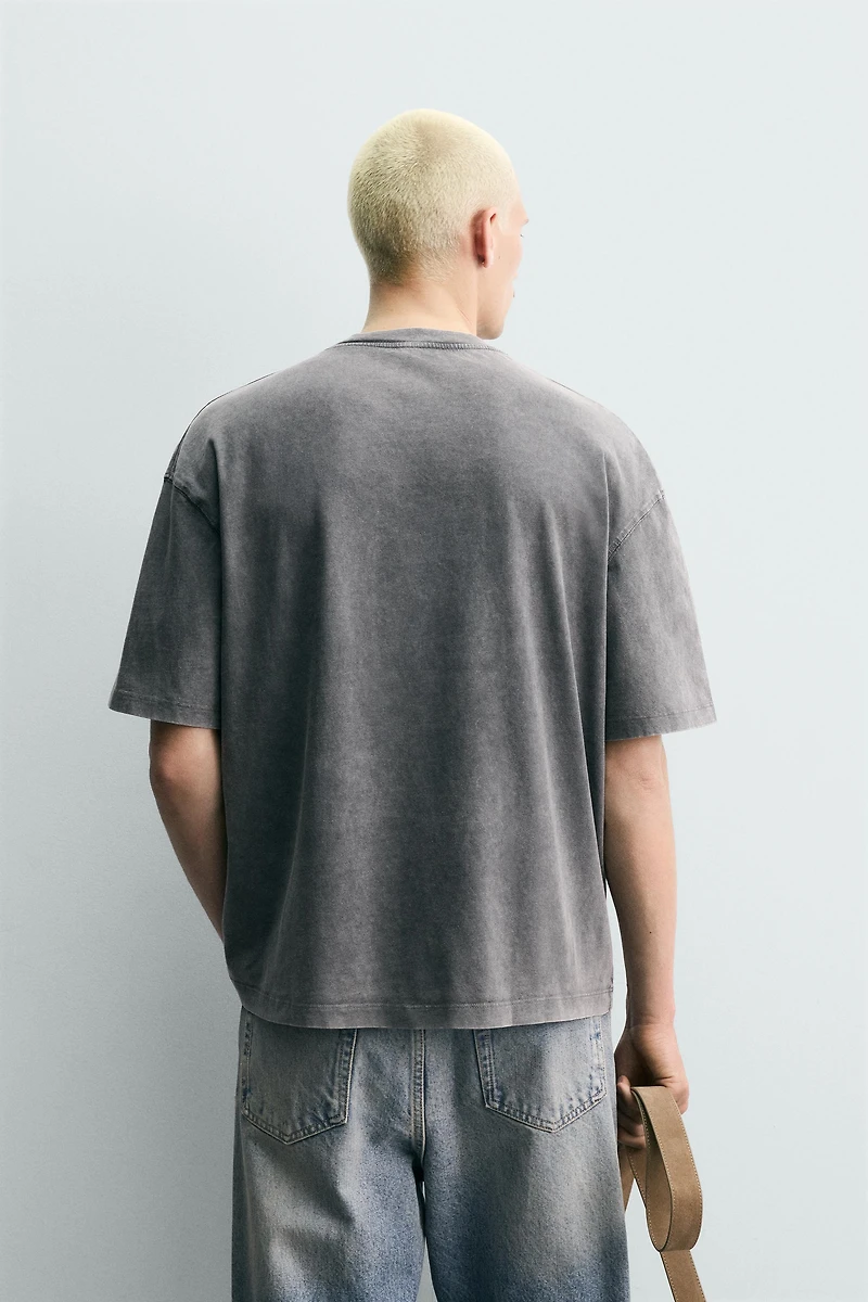 WASHED COMIC PRINT T-SHIRT