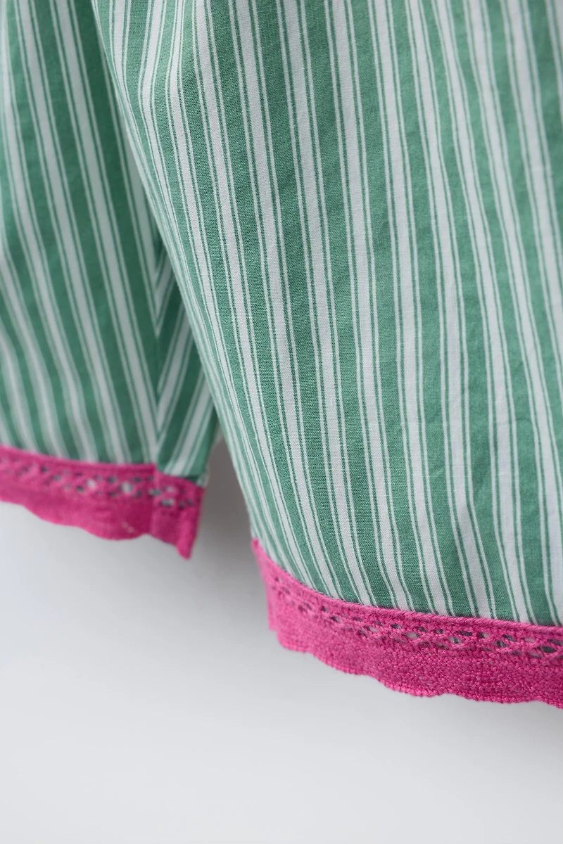 PANTALON BALLON À RAYURES