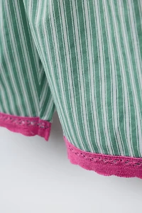 PANTALON BALLON À RAYURES