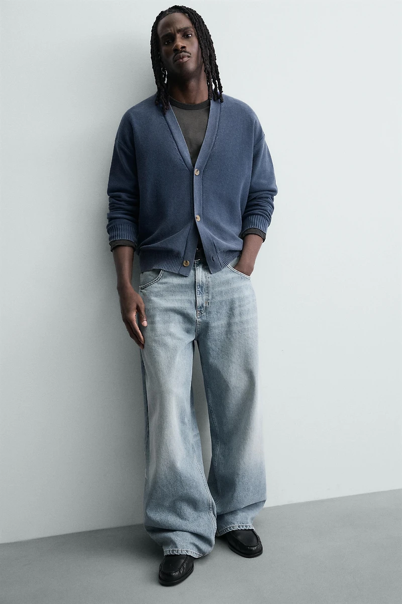 WASHED RELAXED FIT CARDIGAN
