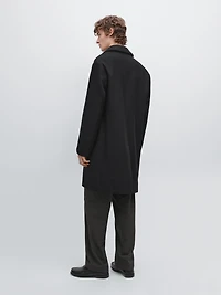 Manteau mi-long en laine mélangée
