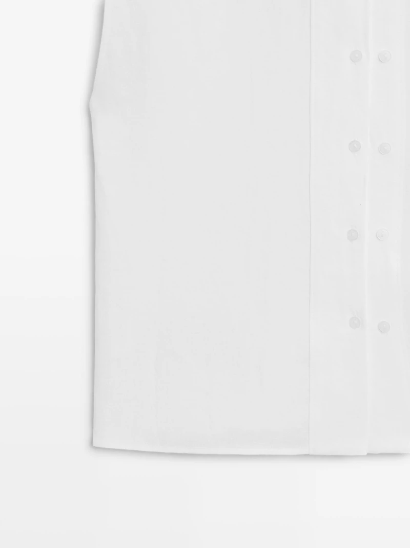 100% linen flowing shirt with button details