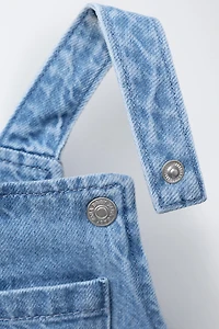 DENIM OVERALL SHORTS