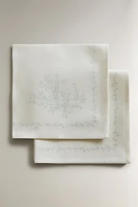 LOT DE SERVIETTES DE TABLE COTON TOILE (LOT DE 2)