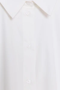 CHEMISE EN POPELINE À MANCHES BOUFFANTES