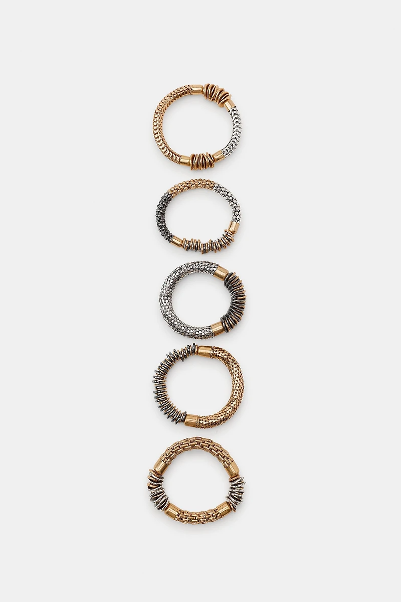 PACK OF 5 COMBINED ELASTIC BRACELETS