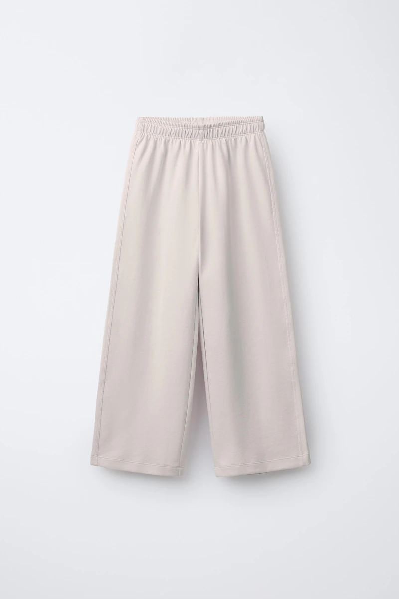 PANTALON À JAMBES LARGES INTERLOCK