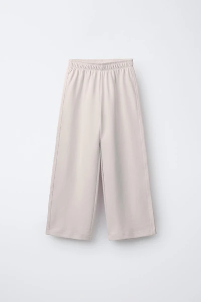 PANTALON À JAMBES LARGES INTERLOCK