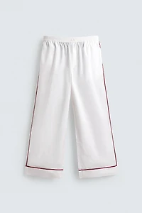 CONTRAST PIPING PAJAMA SET