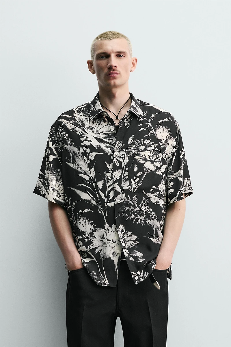 FLORAL PRINT RELAXED FIT SHIRT