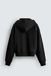 CROPPED FIT HOODIE SWEATSHIRT