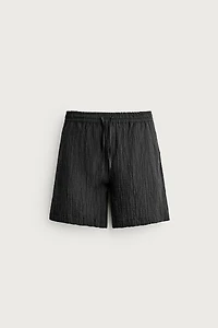 TEXTURED RELAXED FIT SHORTS