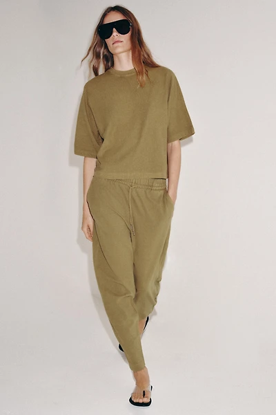 WASHED EFFECT SHORT SLEEVE T-SHIRT