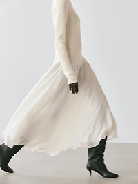 Knit dress with matching detail