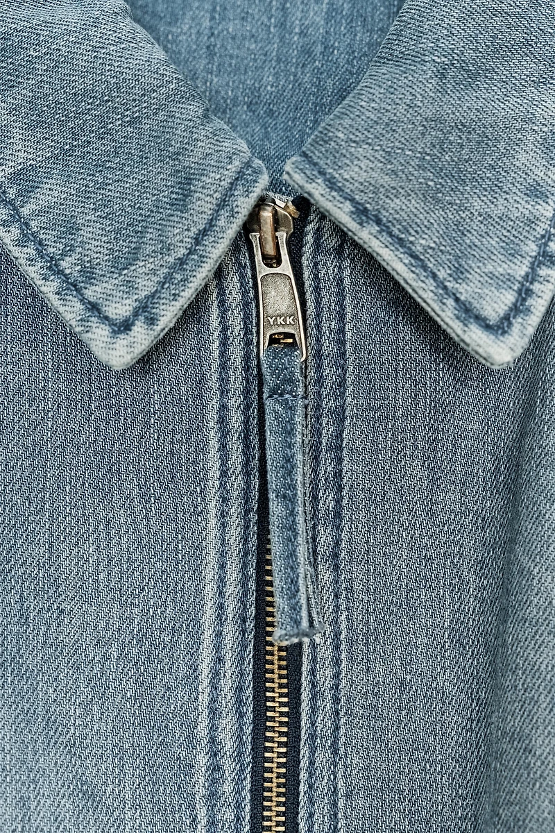 ZW COLLECTION DENIM BOMBER JACKET